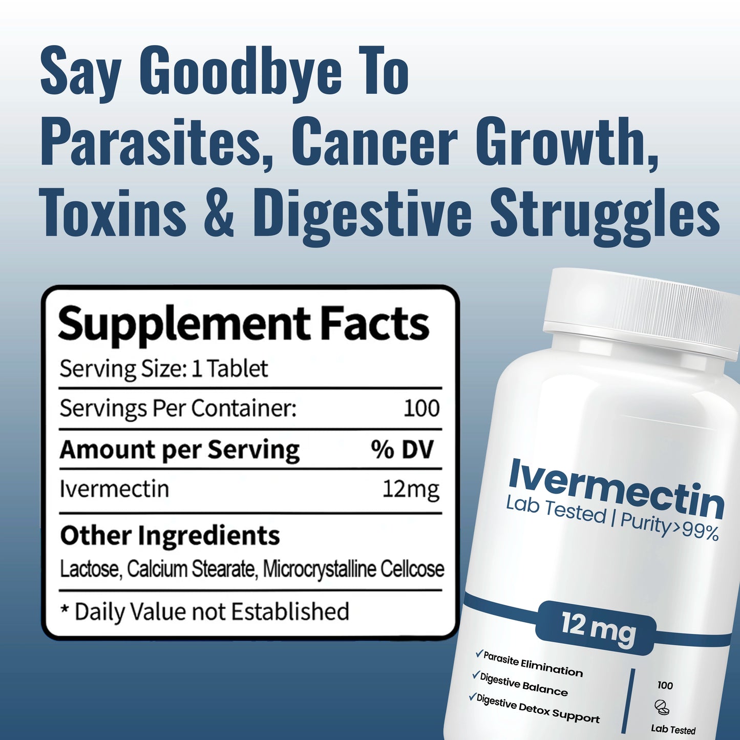 Ivermectin 12MG, 99% Purity