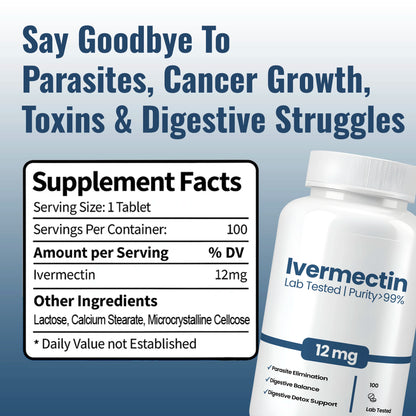 Ivermectin 12MG, 99% Purity